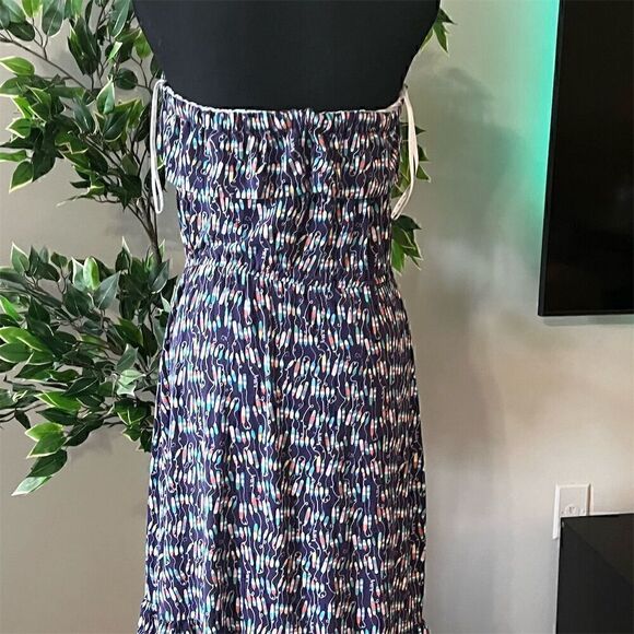 Lilly Pulitzer Strapless Ruffle Dress M Oh Buoy Print Knee Length Multicolor - Picture 3 of 7